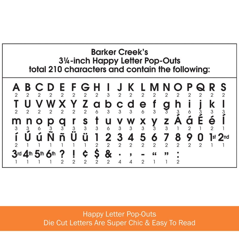 Barker Creek Happy Circle Letters, 3-1/4 in - Image 4